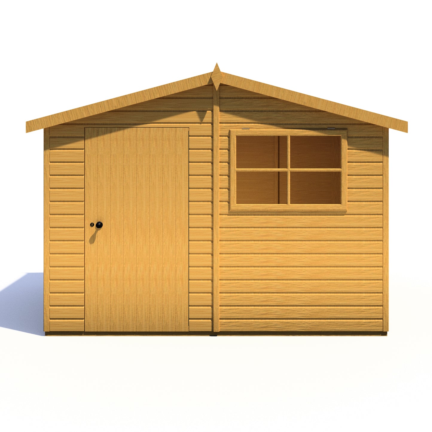 Shire Wroxham 10x8 Single Door Loglap Style D