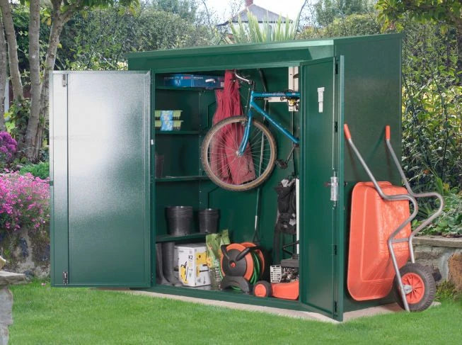 Asgard Metal Garden & Bike Shed 7ft x 3ft (The Trojan Plus) - 5 Point Locking