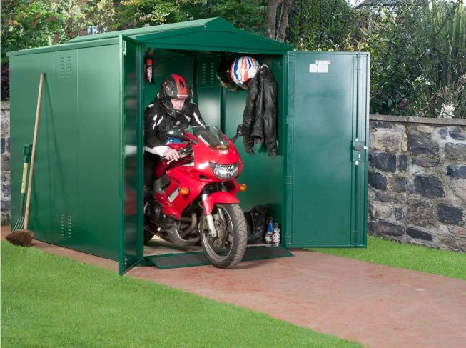Asgard Motorcycle Storage Shed 5ft x 9ft - Police Preferred Specification