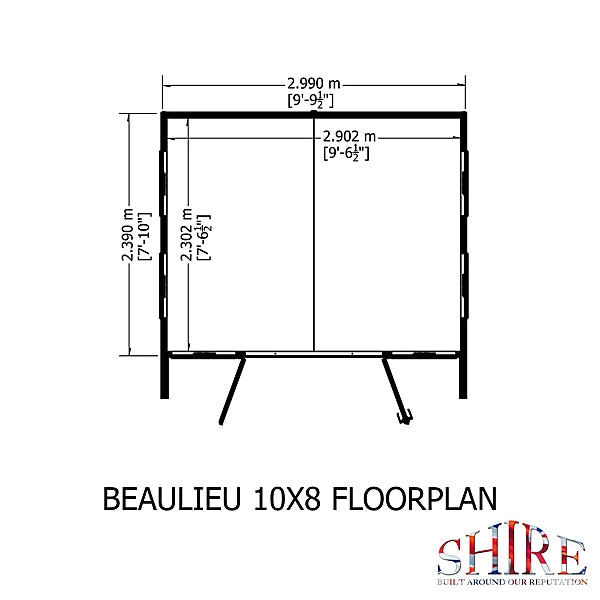 Shire Beaulieu 10x8 Shiplap
