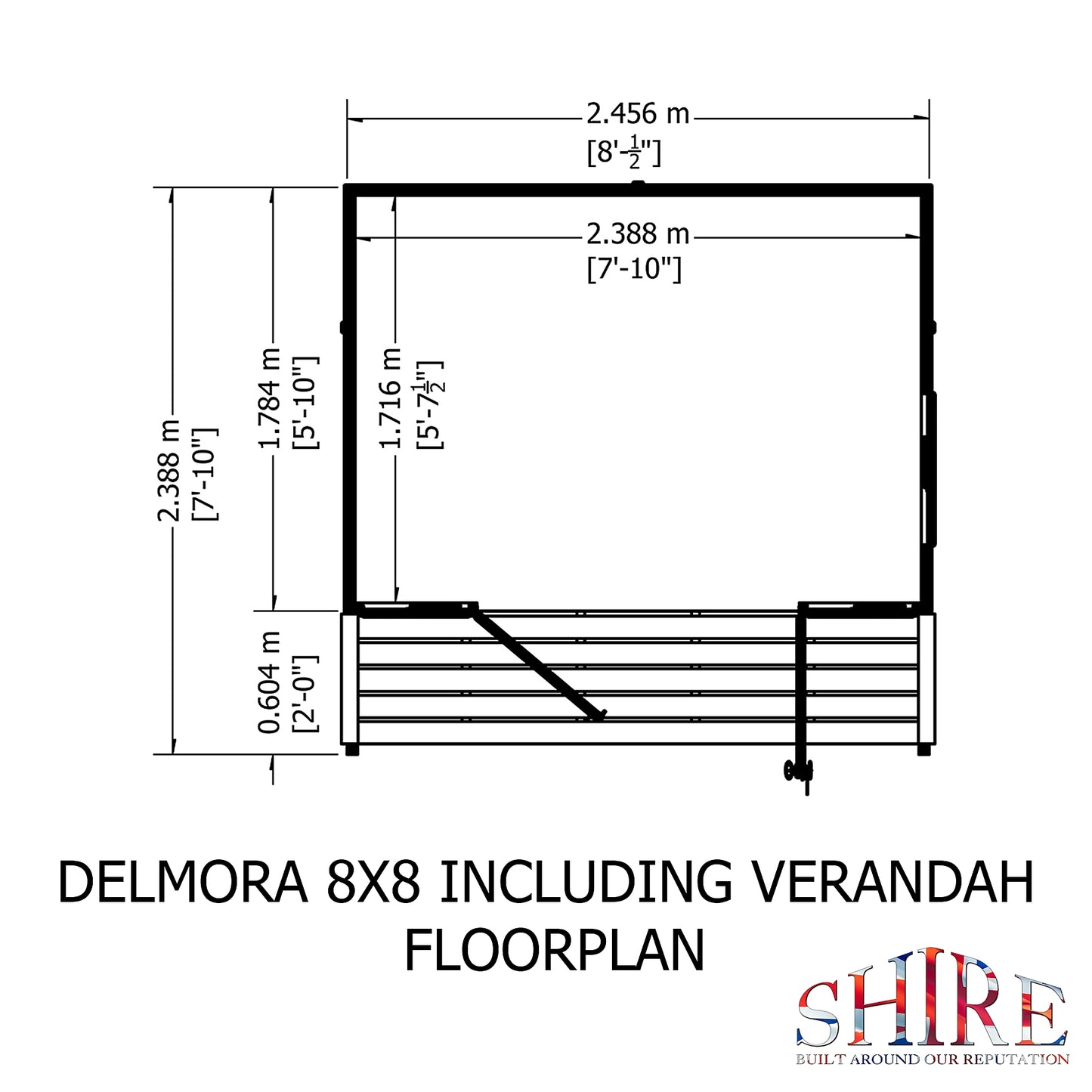 Shire Delmora 8x6 inc Verandah