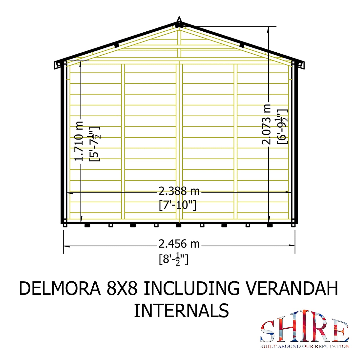 Shire Delmora 8x6 inc Verandah