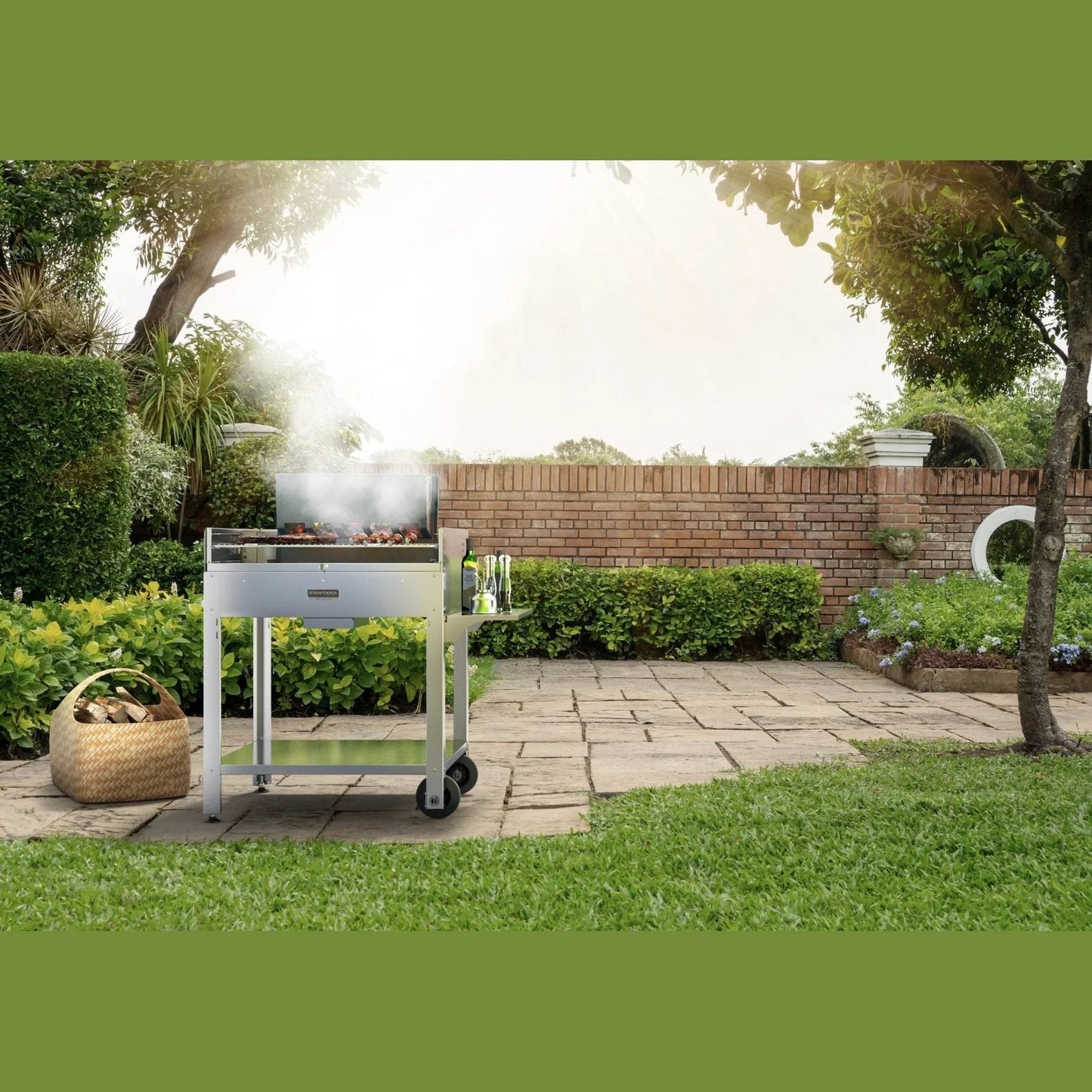 Fontana Tirreno Barbecue with Rotisserie – Premium Italian Wood & Charcoal Outdoor Grill