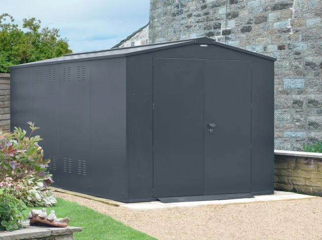 Asgard Motorcycle Garage Plus 1 - 7ft x 14ft - Police Preferred Specification