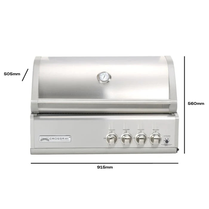 GrandPro 272 Crossray 4-Burner Outdoor Kitchen with Sink & Fridge
