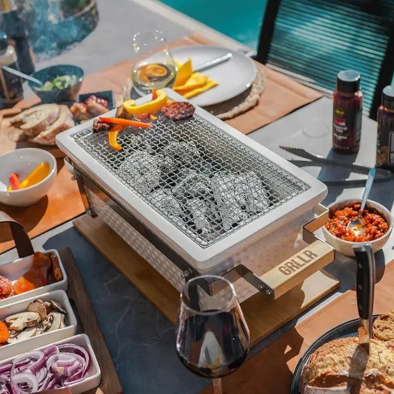 GRLLR Osaka Shichirin Table Grill – Ceramic Hibachi Rectangular BBQ