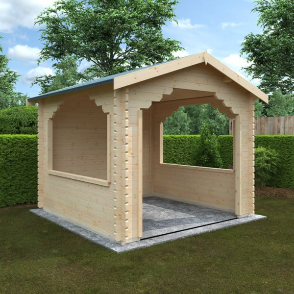 10x10 Stowe 44mm Log Cabin