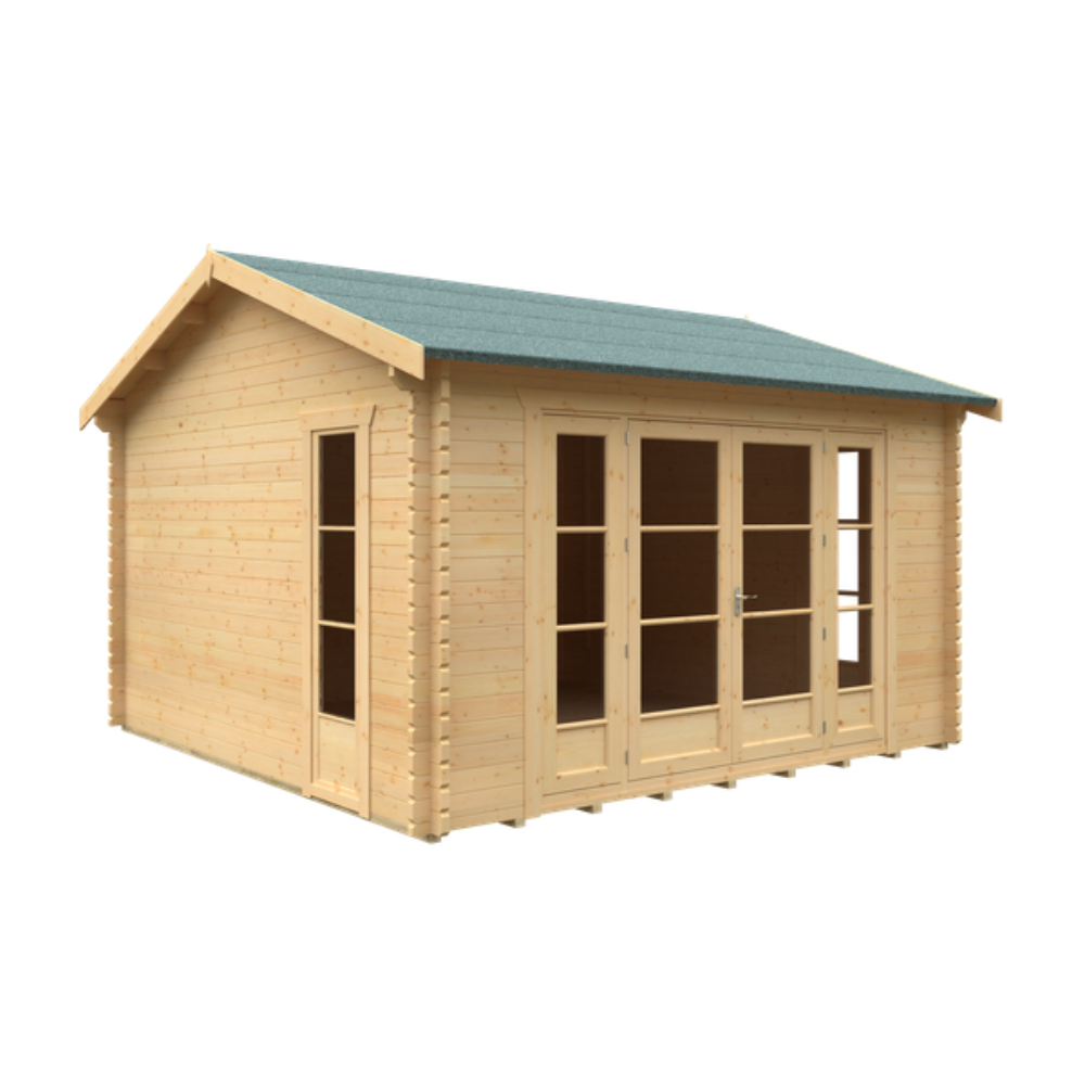 14x14 Bamber 44mm Log Cabin