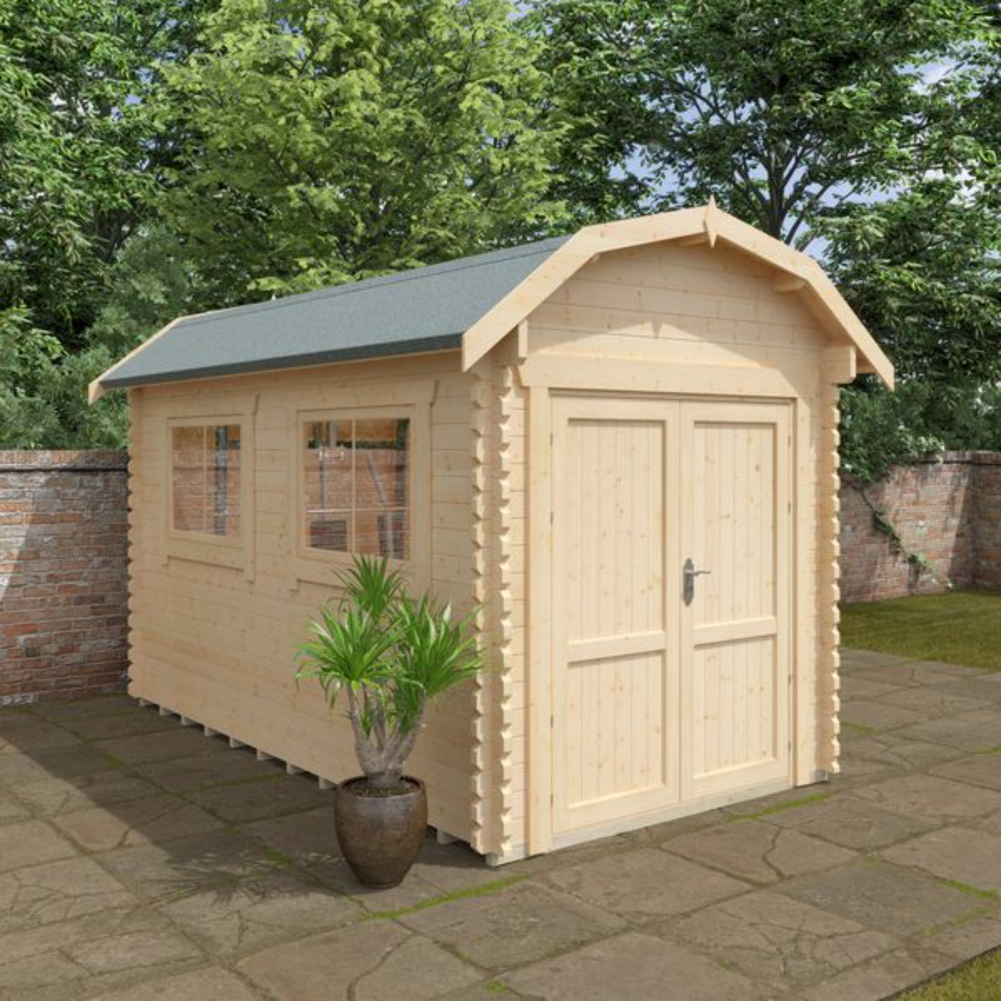 14x8 Aldford Barn 28mm Log Cabin