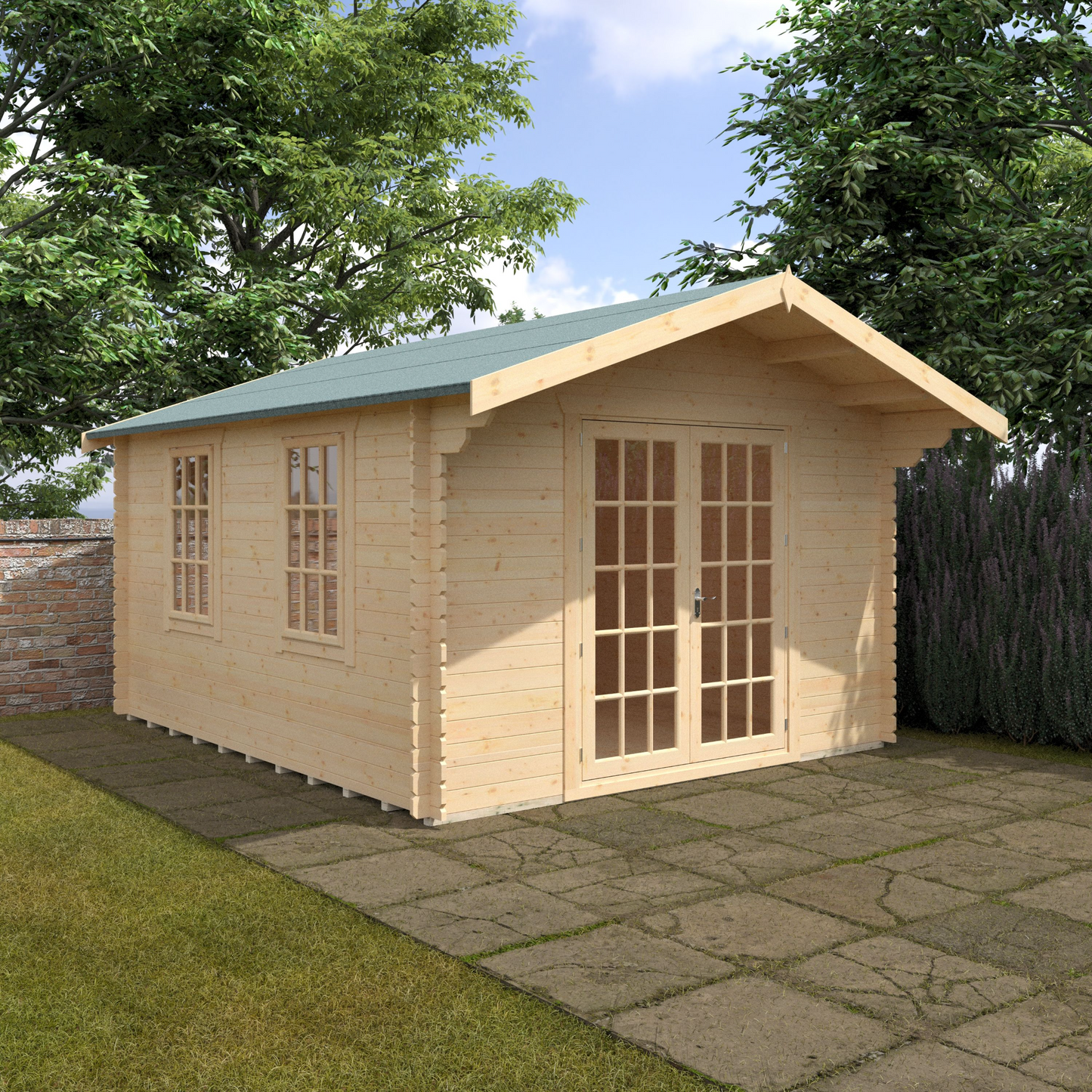 14x12 Lotherton 44mm Log Cabin