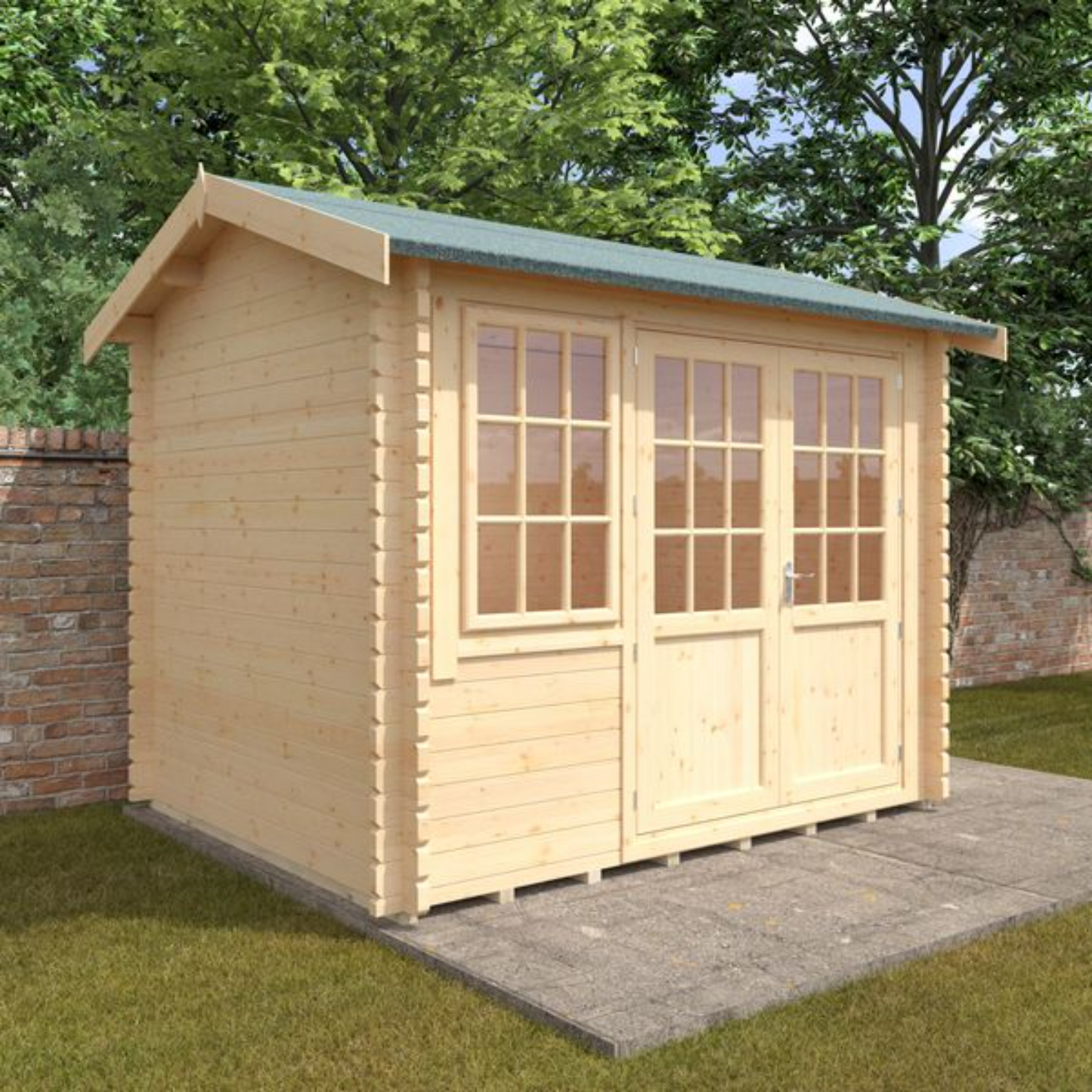10x8 Henley 28mm Log Cabin