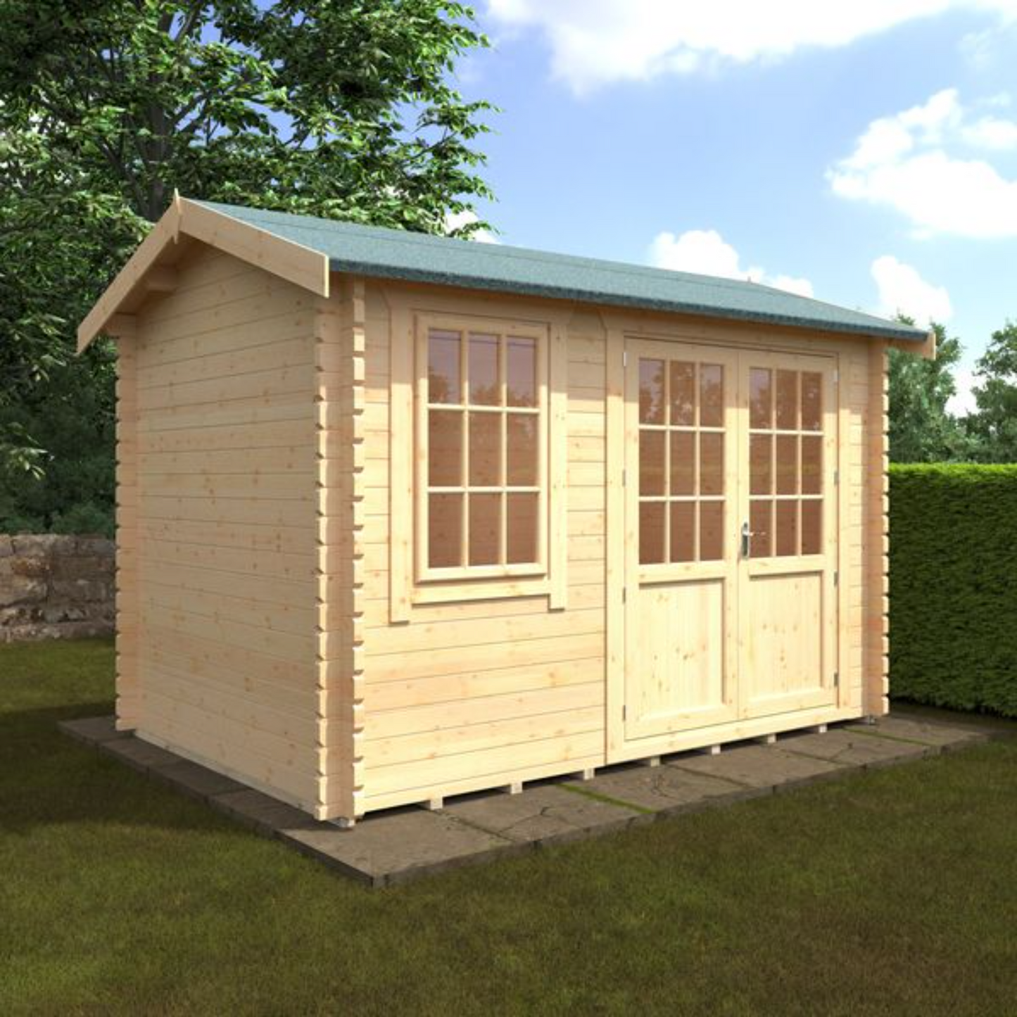 12x8 Henley 44mm Log Cabin