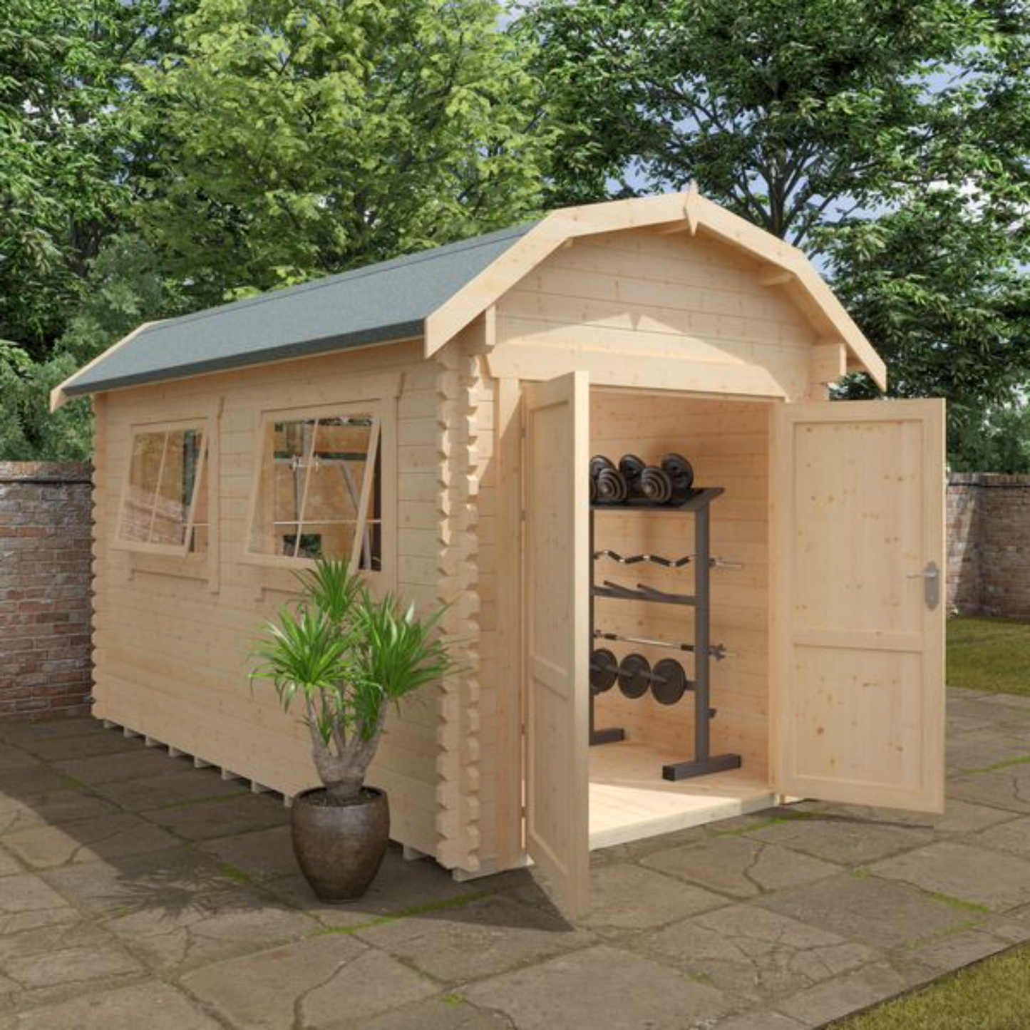 14x8 Aldford Barn 28mm Log Cabin