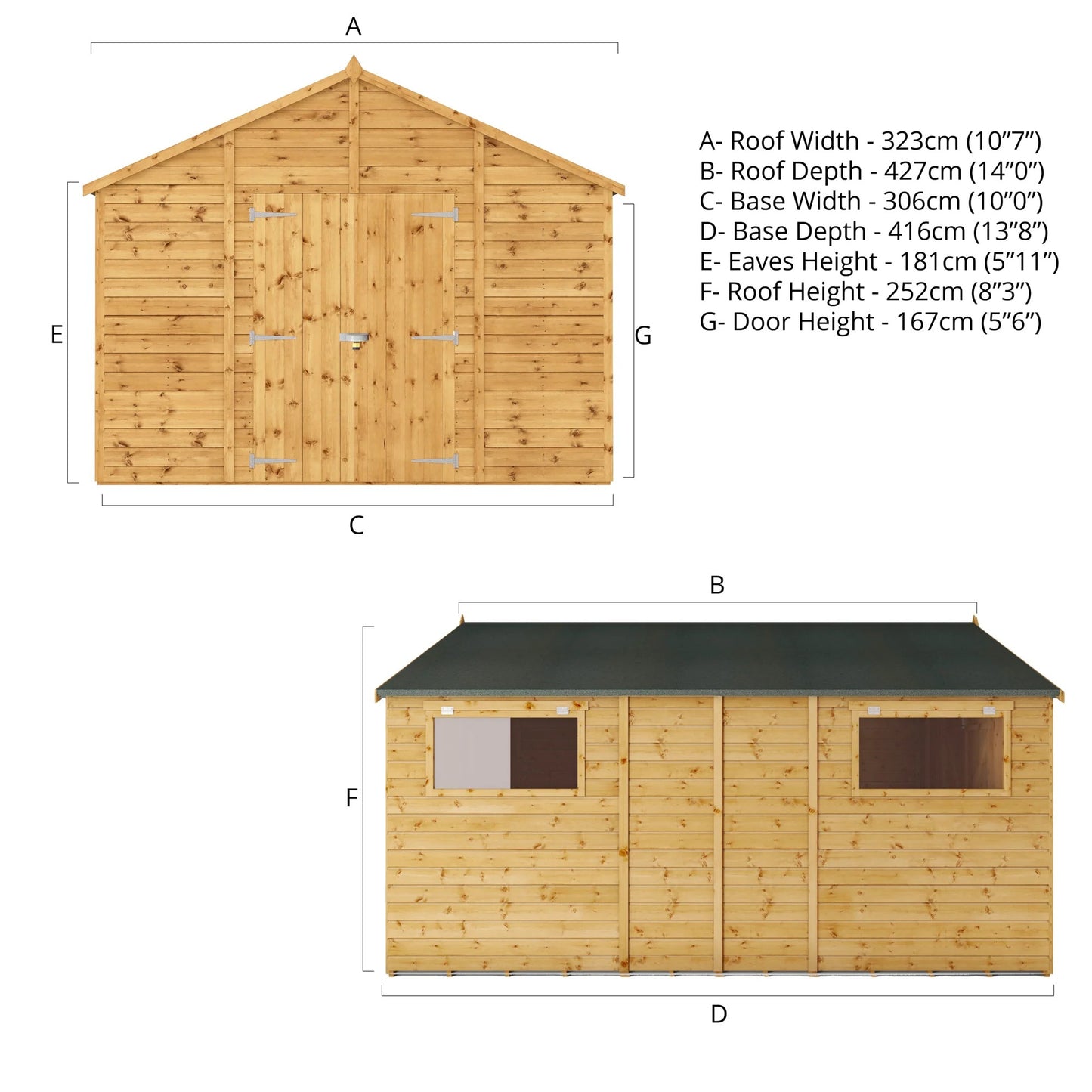 Mercia 14x10 Premium Shiplap Apex Workshop