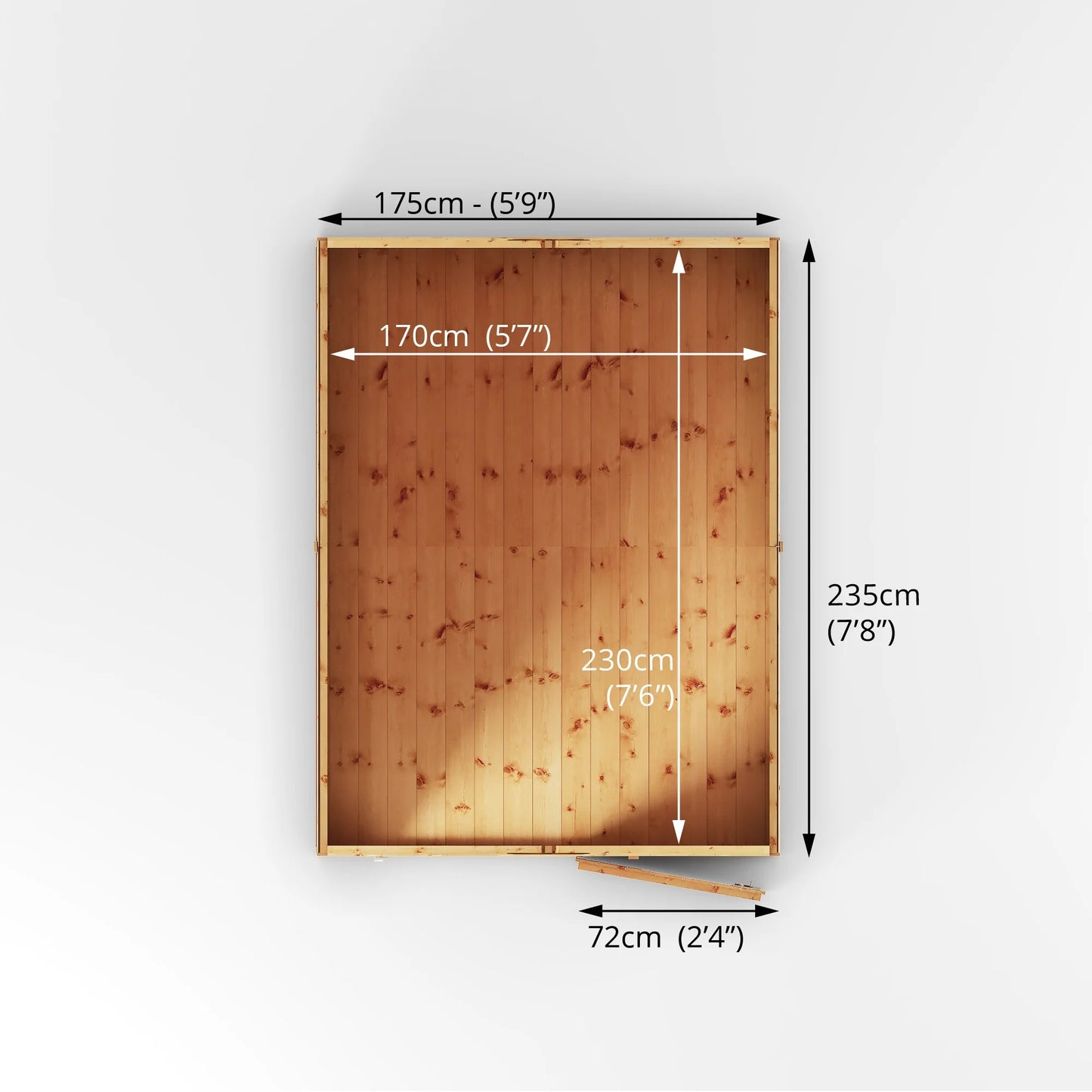 Mercia 8x6 Modular Shiplap Apex - Windowless