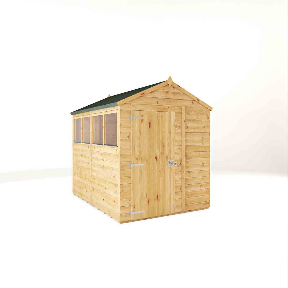 Mercia 8x6 Woodsman Shiplap Apex - Glass