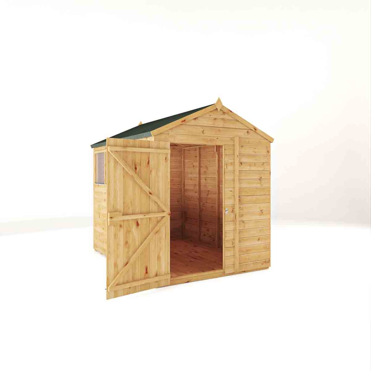 Mercia 8x6 Woodsman Shiplap Apex - Glass