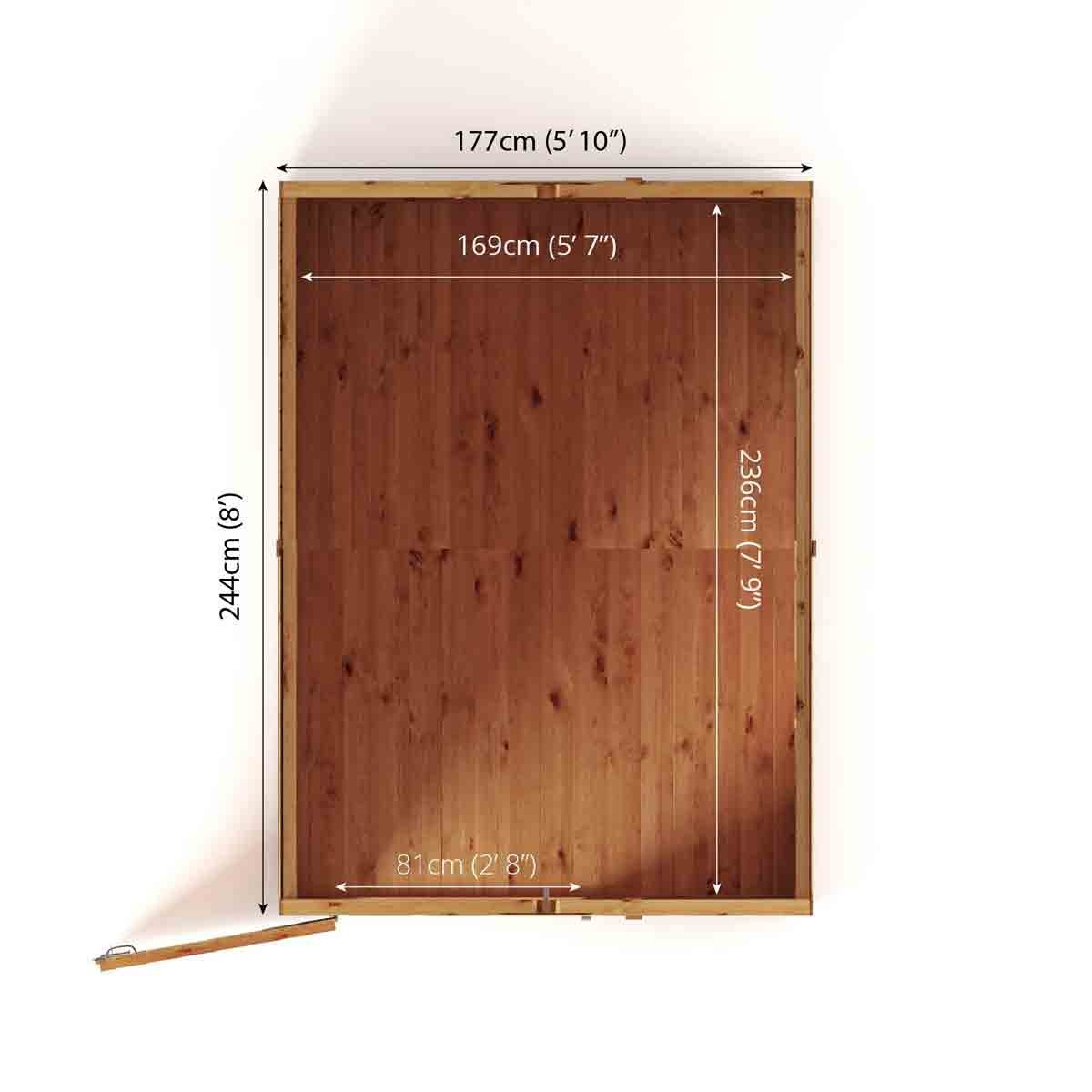 Mercia 8x6 Woodsman Shiplap Apex - Glass