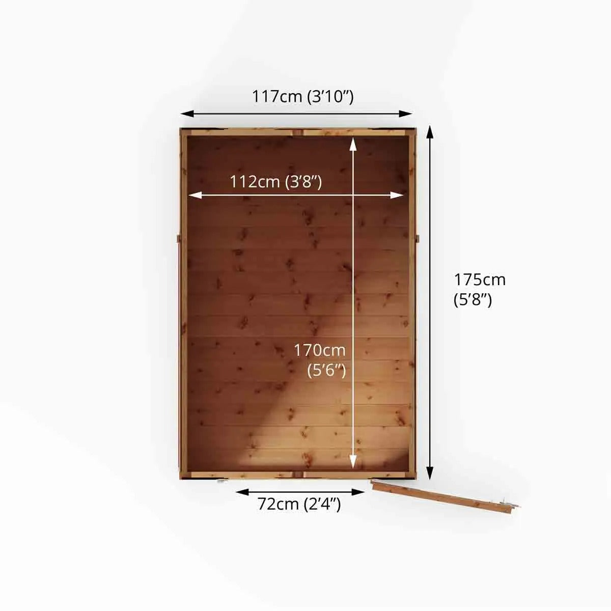 Mercia 4x6 Modular Shiplap Apex - Windowless
