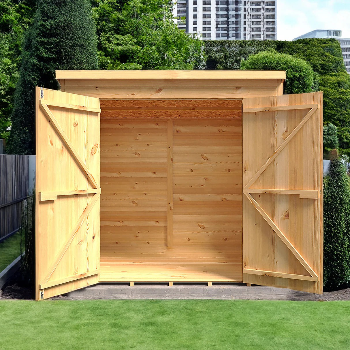 Shire Pent 7x5 Shiplap Double Door Shed