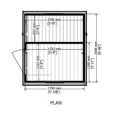 Shire Shed & Log Store 7x6