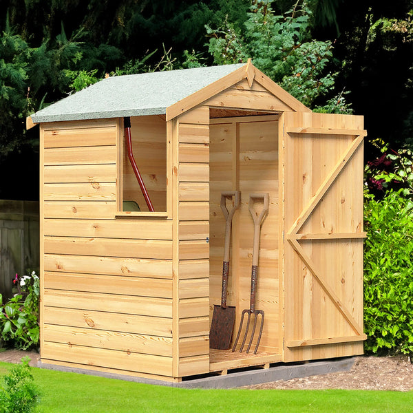Shire GB Shetland 4x4 Shiplap Apex Single Door Shed