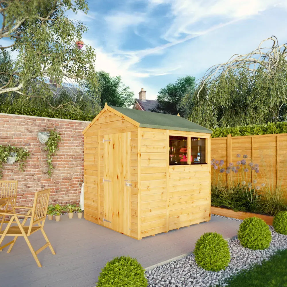 Mercia 6x6 Woodsman Shiplap Apex - Glass