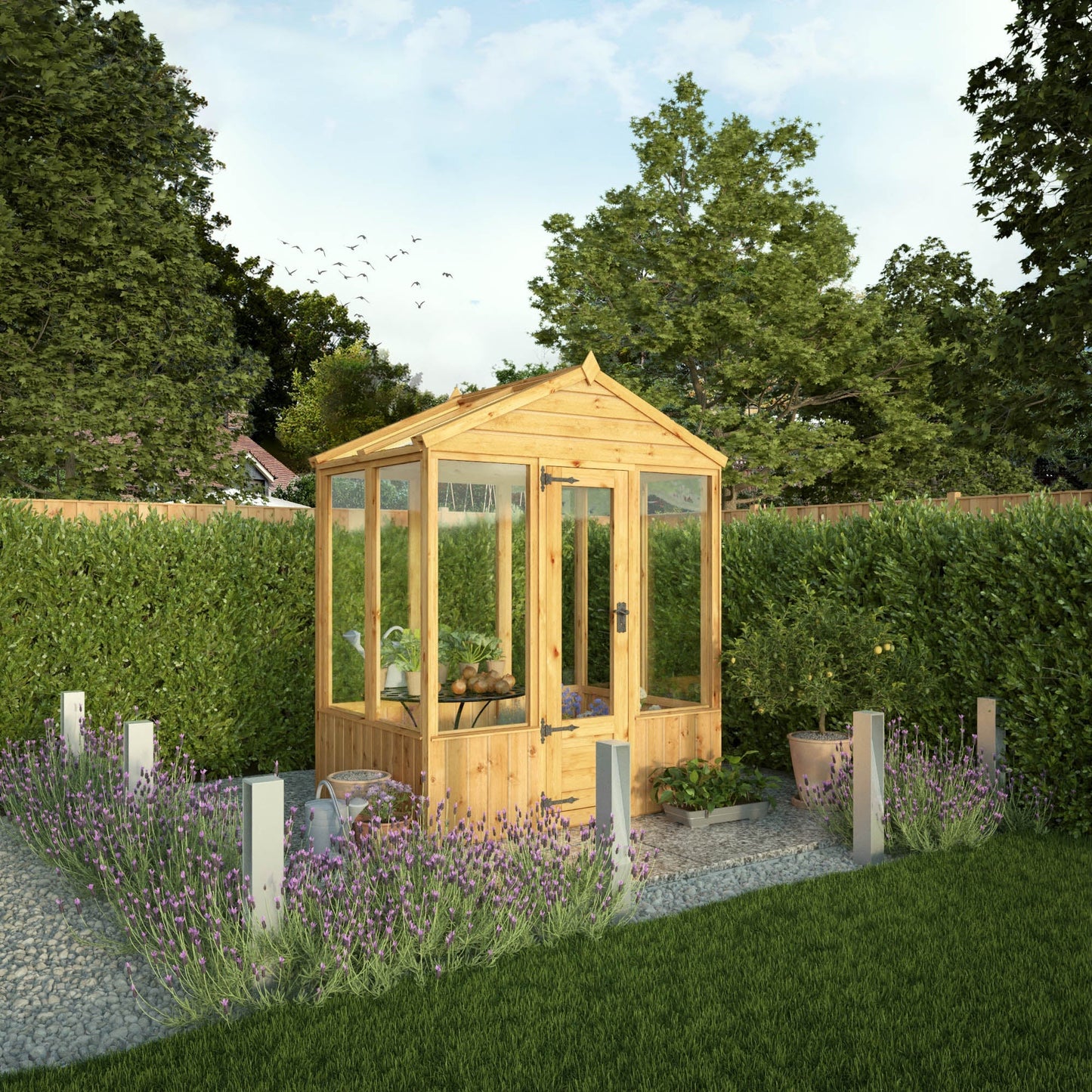 Mercia 6x4 Woodsman Shiplap Apex - Glass