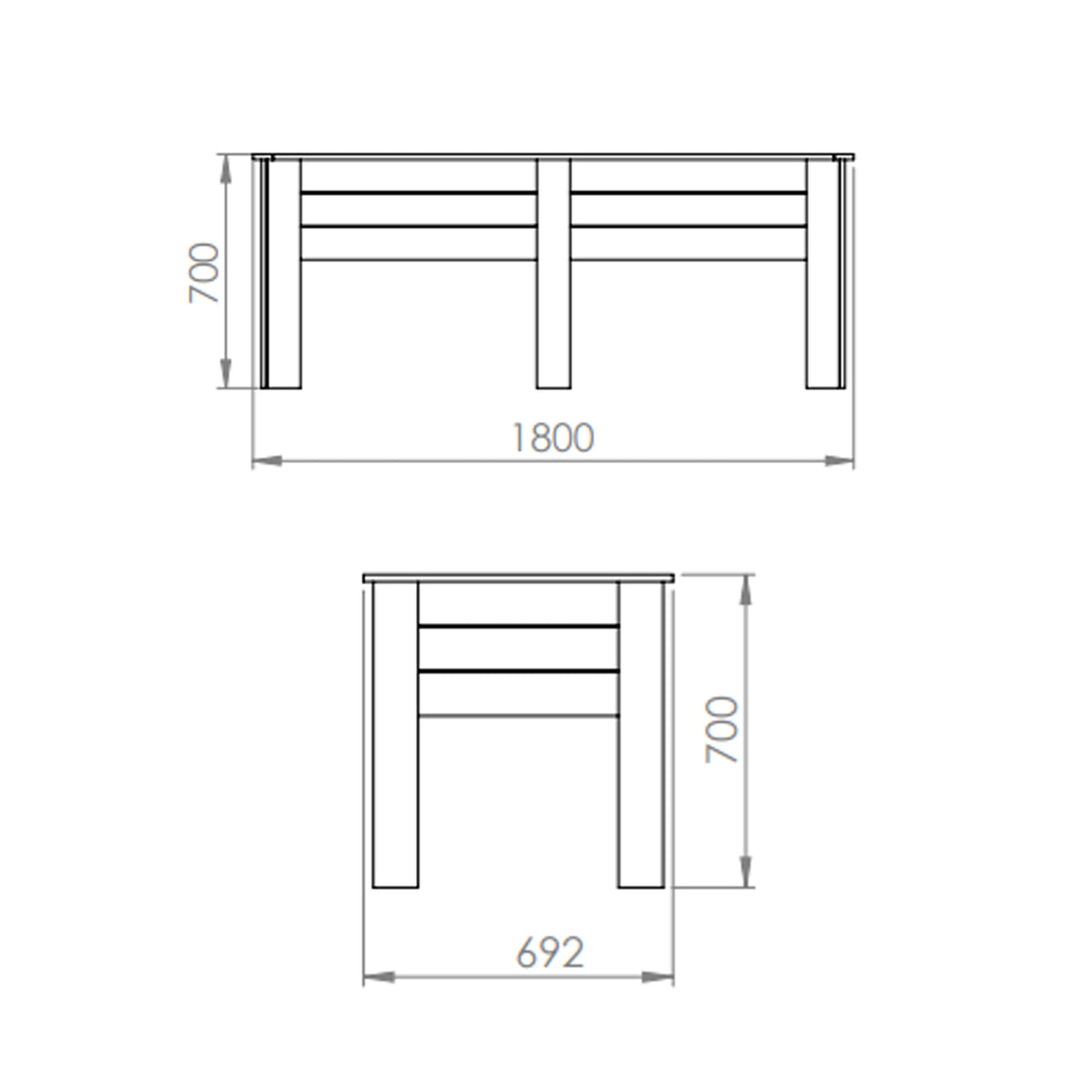 Mercia Carlton 1.8m Raised Planter