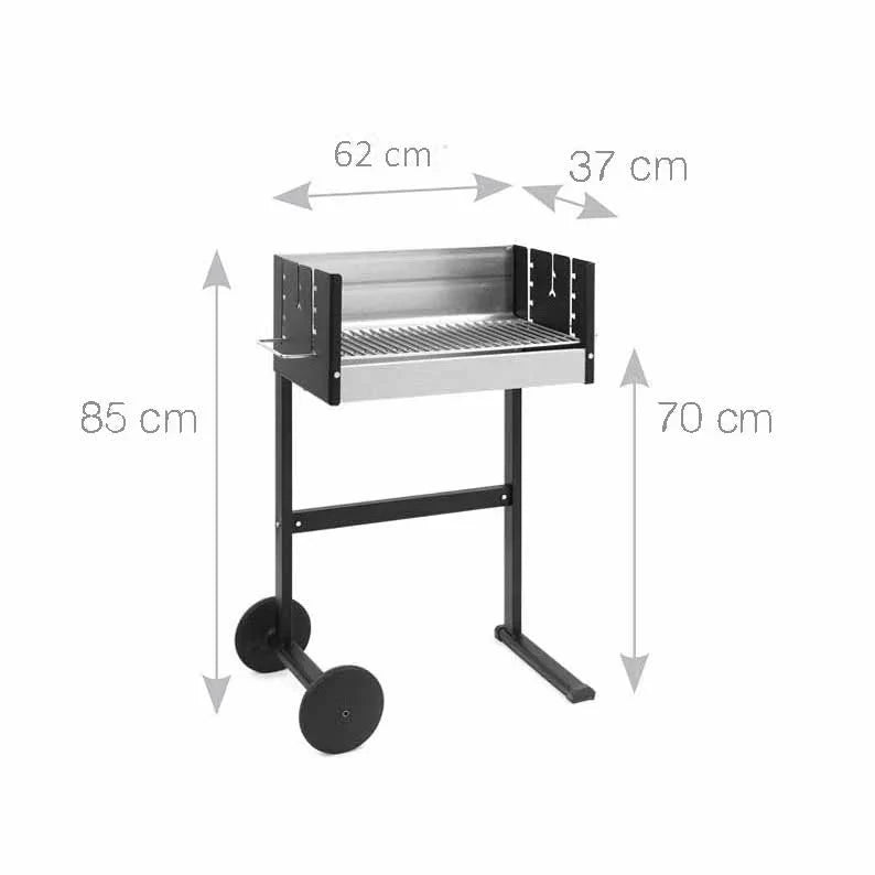 Martinsen 7200 Charcoal Barbecue Grill – Height-Adjustable Stainless-Steel Grid