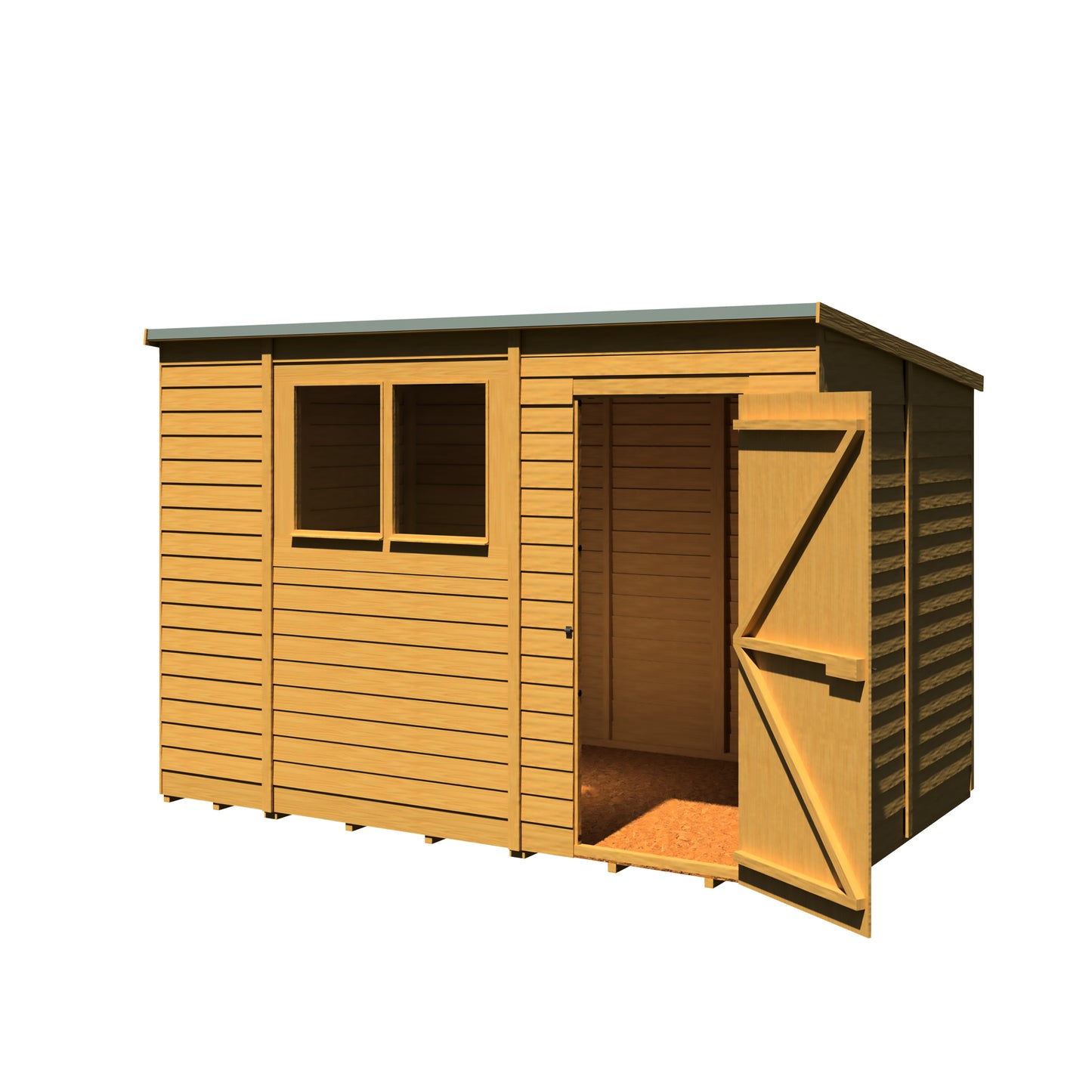 Shire Overlap Double Door Pent 10x6 D/D