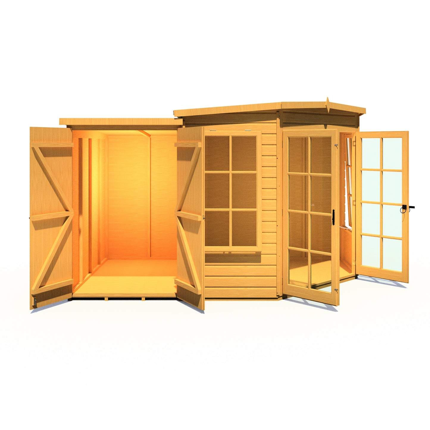 Shire Hampton with Side Shed 7 x 11