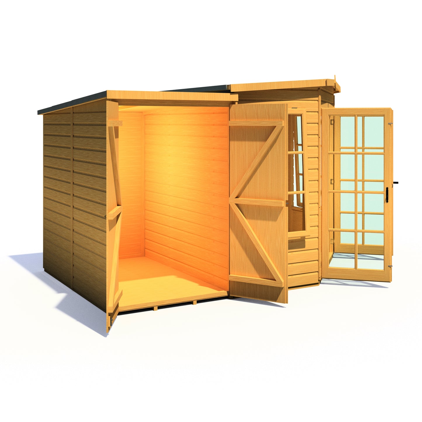 Shire Hampton with Side Shed 7 x 11