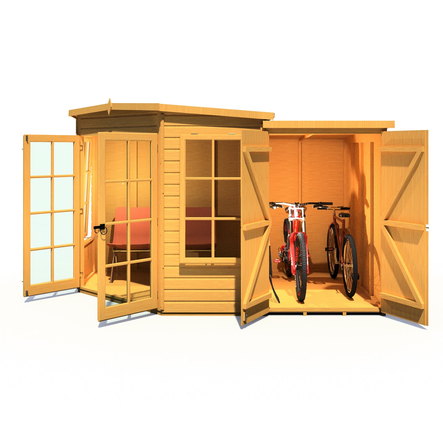 Shire Hampton with Side Shed 7 x 11