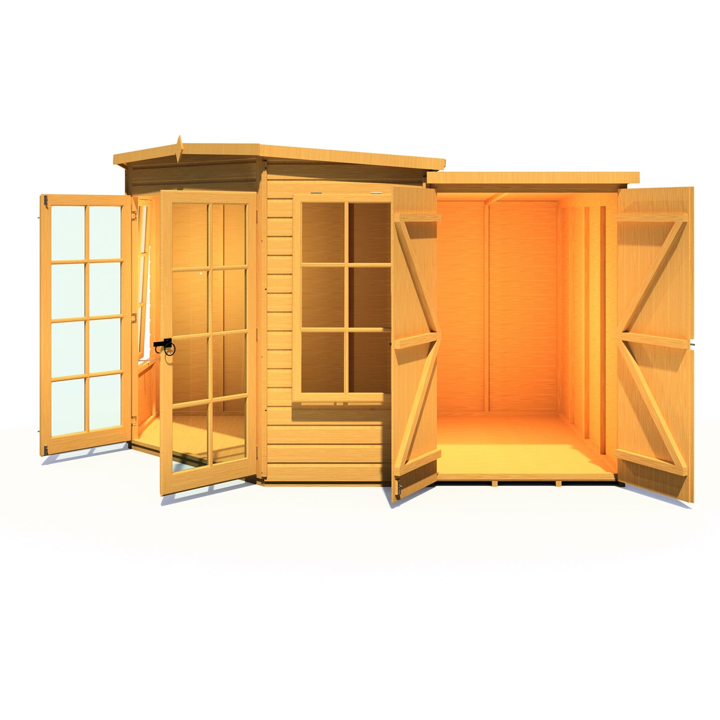 Shire Hampton with Side Shed 7 x 11