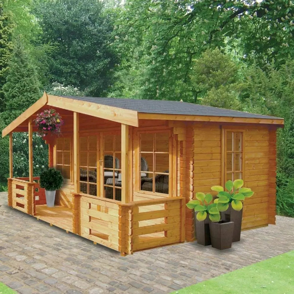 Shire Lydford 14Gx15 Log Cabin (28mm - 70mm Logs)