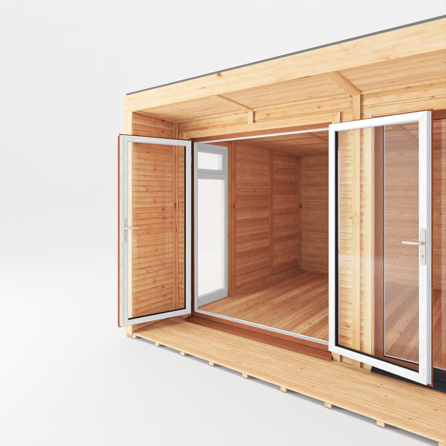 Mercia Sherwood Harlow 5mx3m Insulated Garden Room - (UPVC Windows & Doors) - Oak