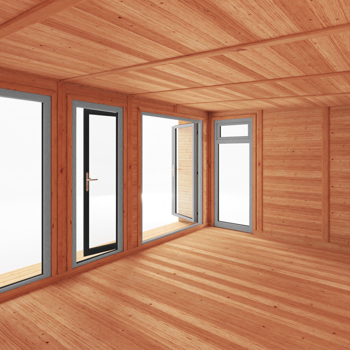 Mercia Sherwood Harlow 5mx3m Insulated Garden Room - (UPVC Windows & Doors) - Grey