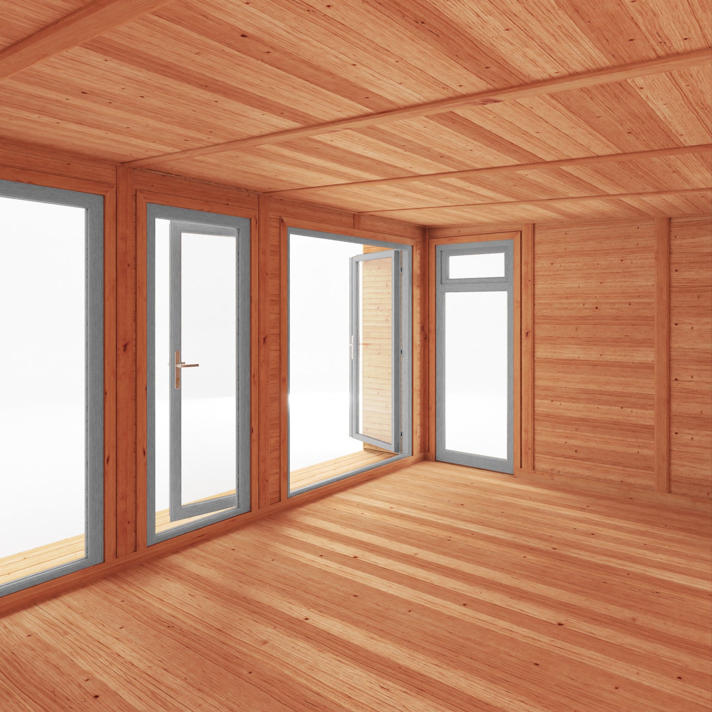 Mercia Sherwood Harlow 5mx3m Insulated Garden Room - (UPVC Windows & Doors) - White