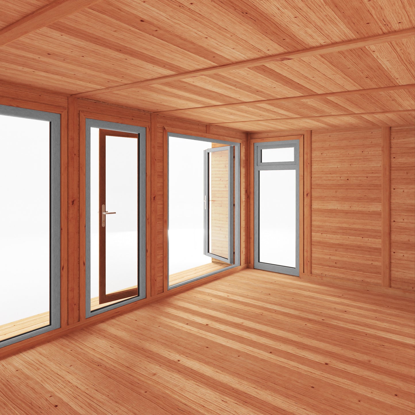 Mercia Sherwood Harlow 5mx3m Insulated Garden Room - (UPVC Windows & Doors) - Oak