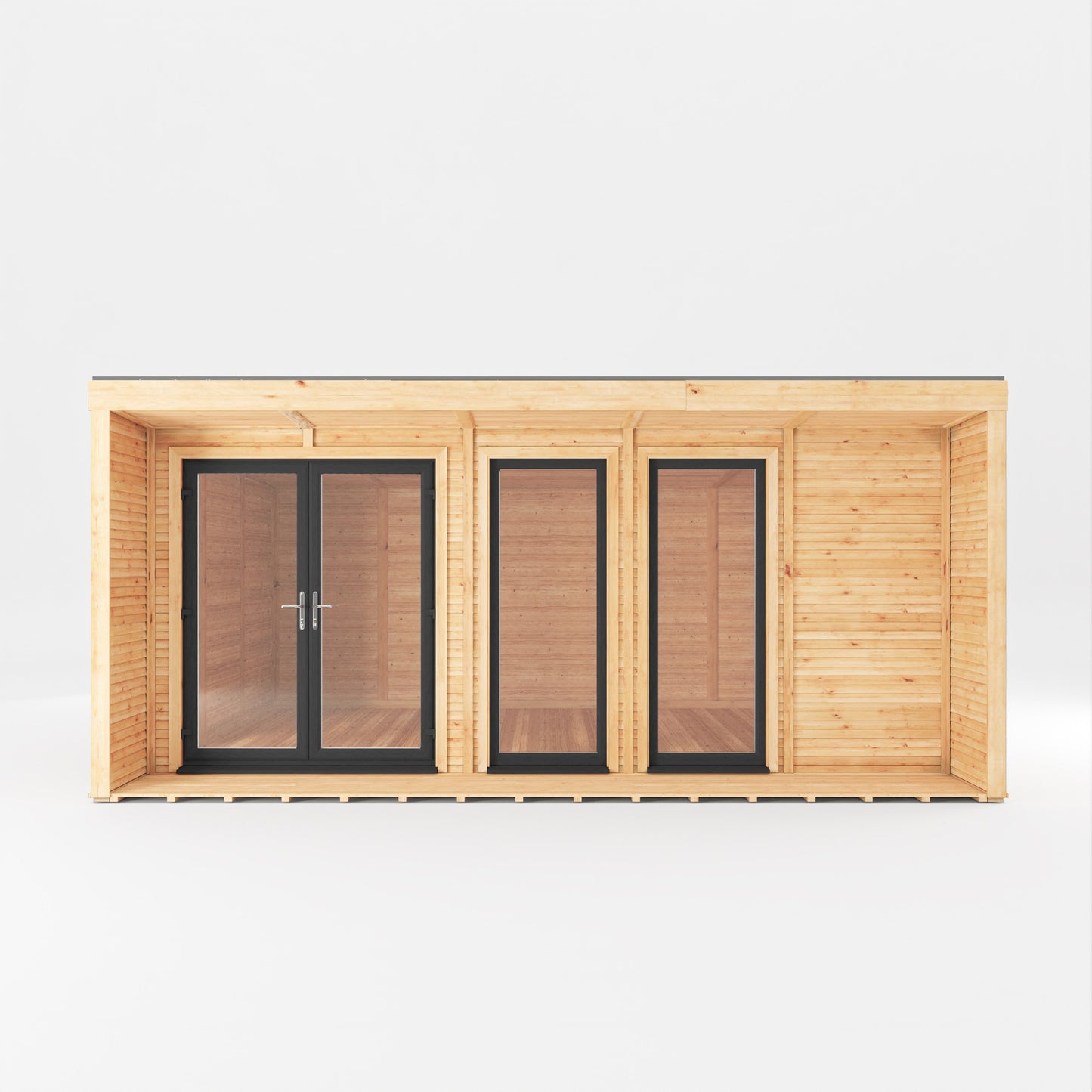 Mercia Sherwood Cresswell 5mx3m Insulated Garden Room - (UPVC Windows & Doors) - Grey