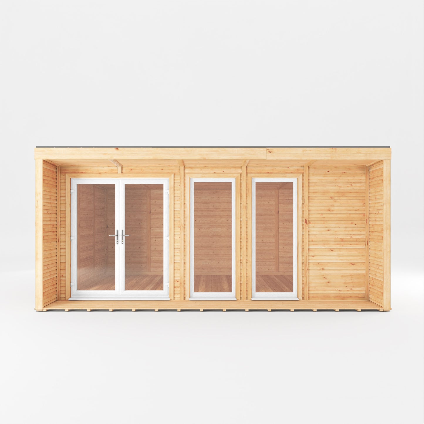 Mercia Sherwood Harlow 5mx3m Insulated Garden Room - (UPVC Windows & Doors) - White