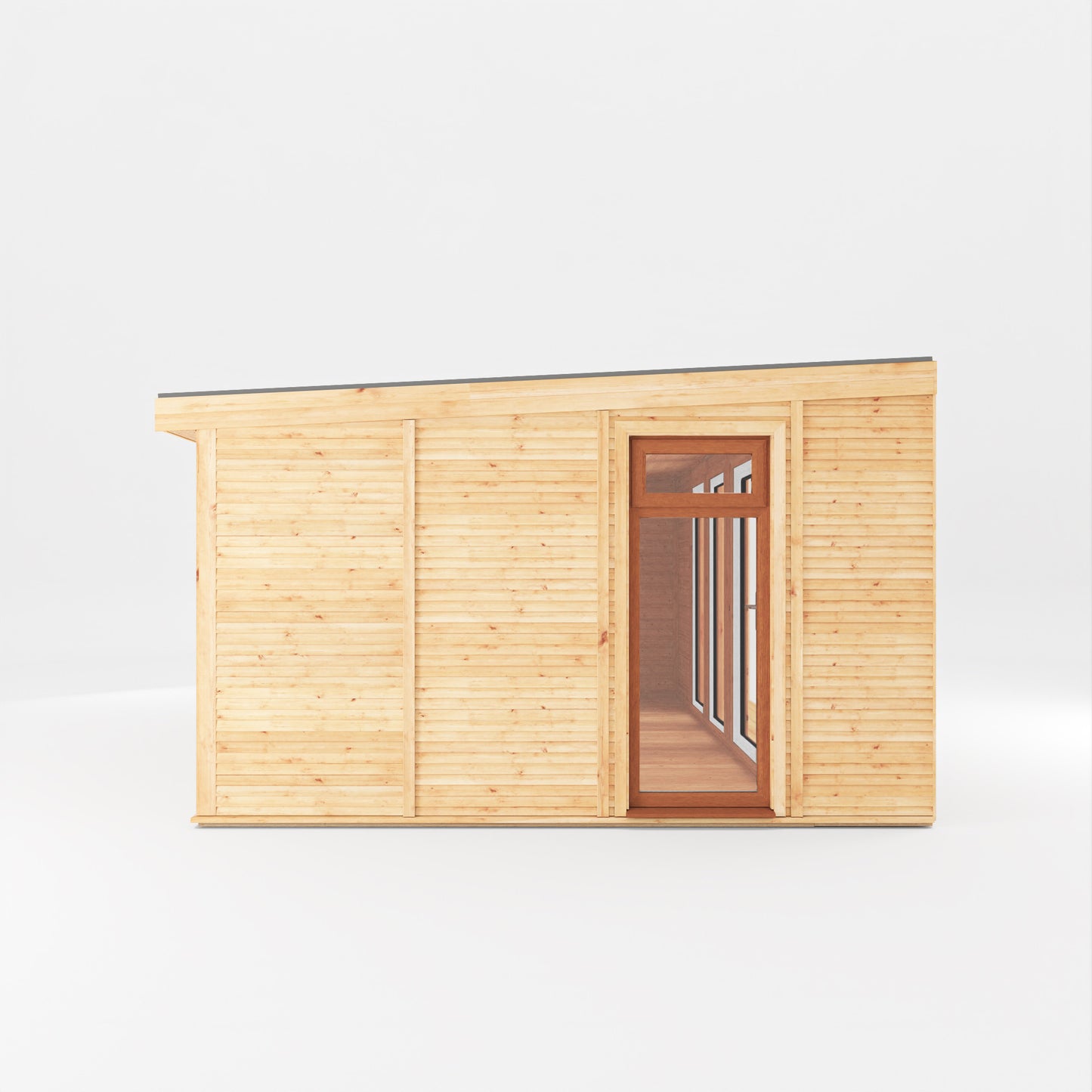 Mercia Sherwood Harlow 5mx3m Insulated Garden Room - (UPVC Windows & Doors) - Oak