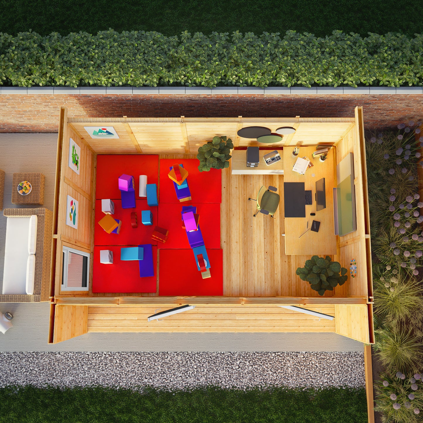 Mercia Sherwood Cresswell 5mx3m Insulated Garden Room - (UPVC Windows & Doors) - Grey