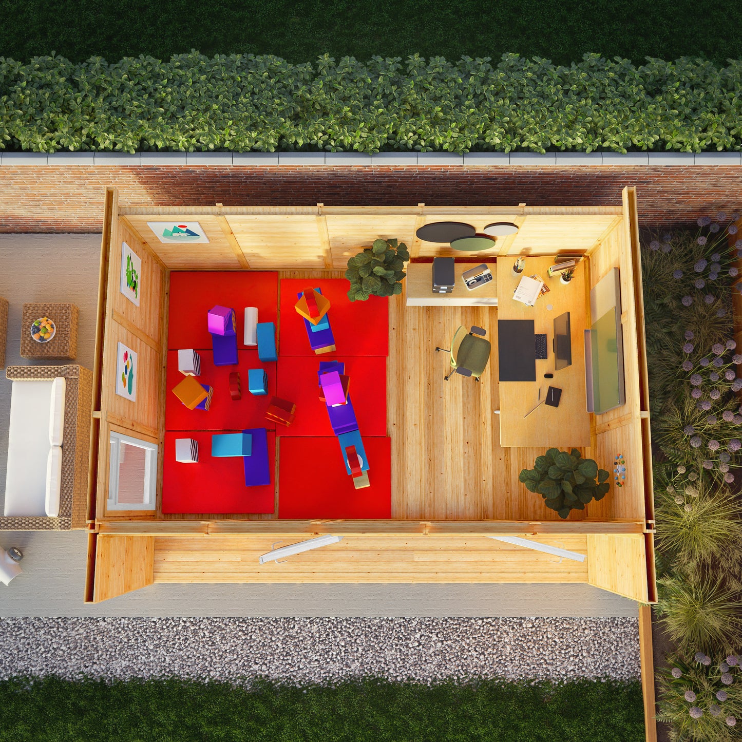 Mercia Sherwood Harlow 5mx3m Insulated Garden Room - (UPVC Windows & Doors) - White