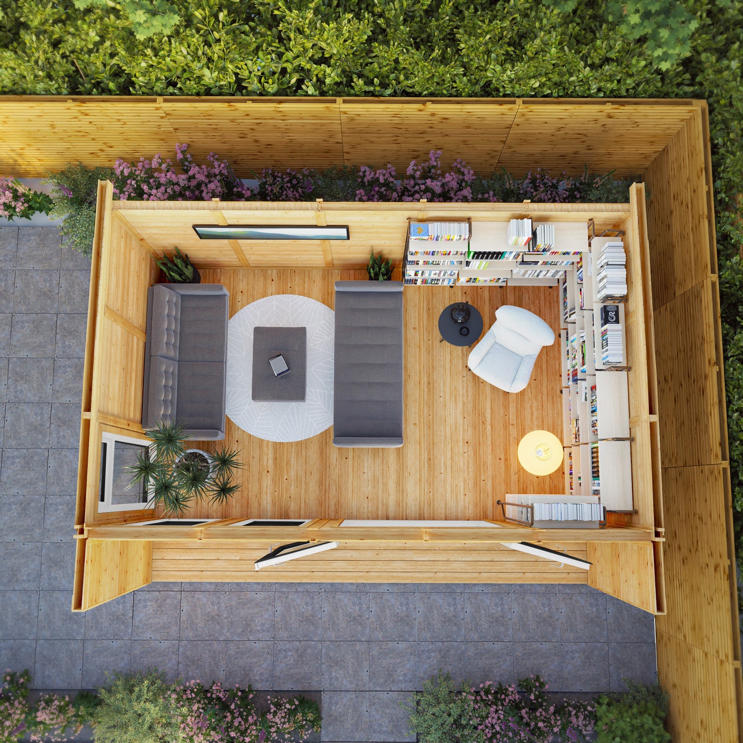 Mercia Sherwood Cresswell 5mx3m Insulated Garden Room - (UPVC Windows & Doors) - Grey