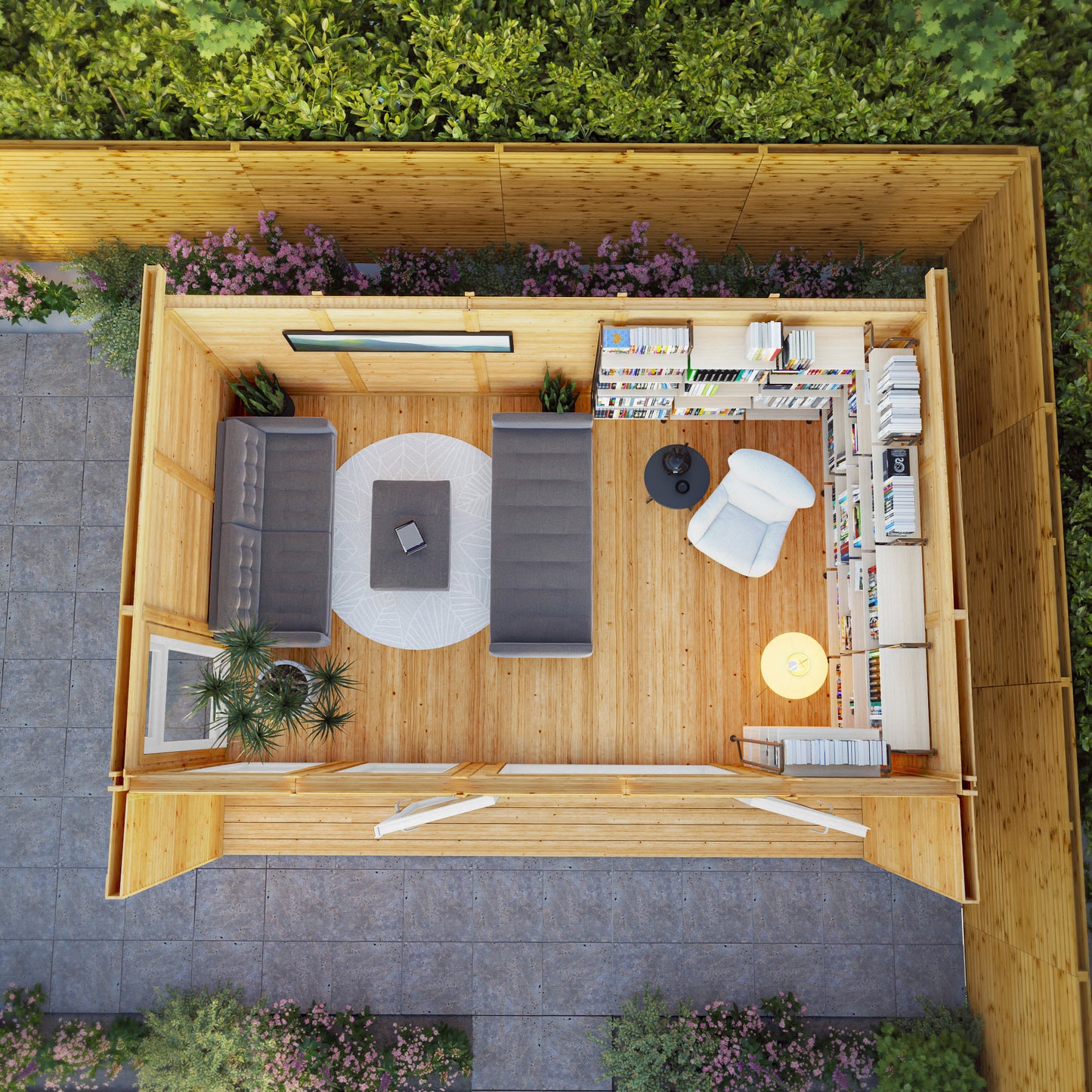 Mercia Sherwood Cresswell 5mx3m Insulated Garden Room - (UPVC Windows & Doors) - White