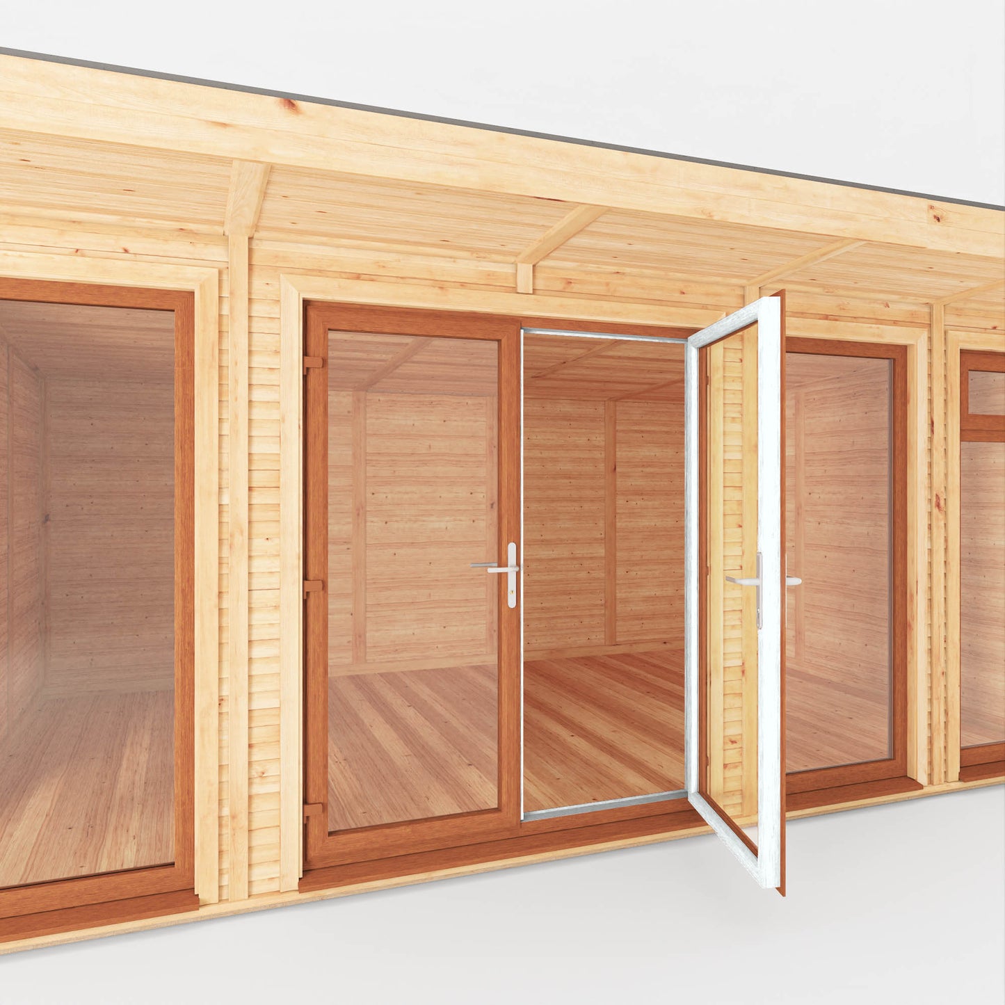 Mercia Sherwood Edwinstowe 5mx3m Insulated Garden Room - (UPVC Windows & Doors) - Oak