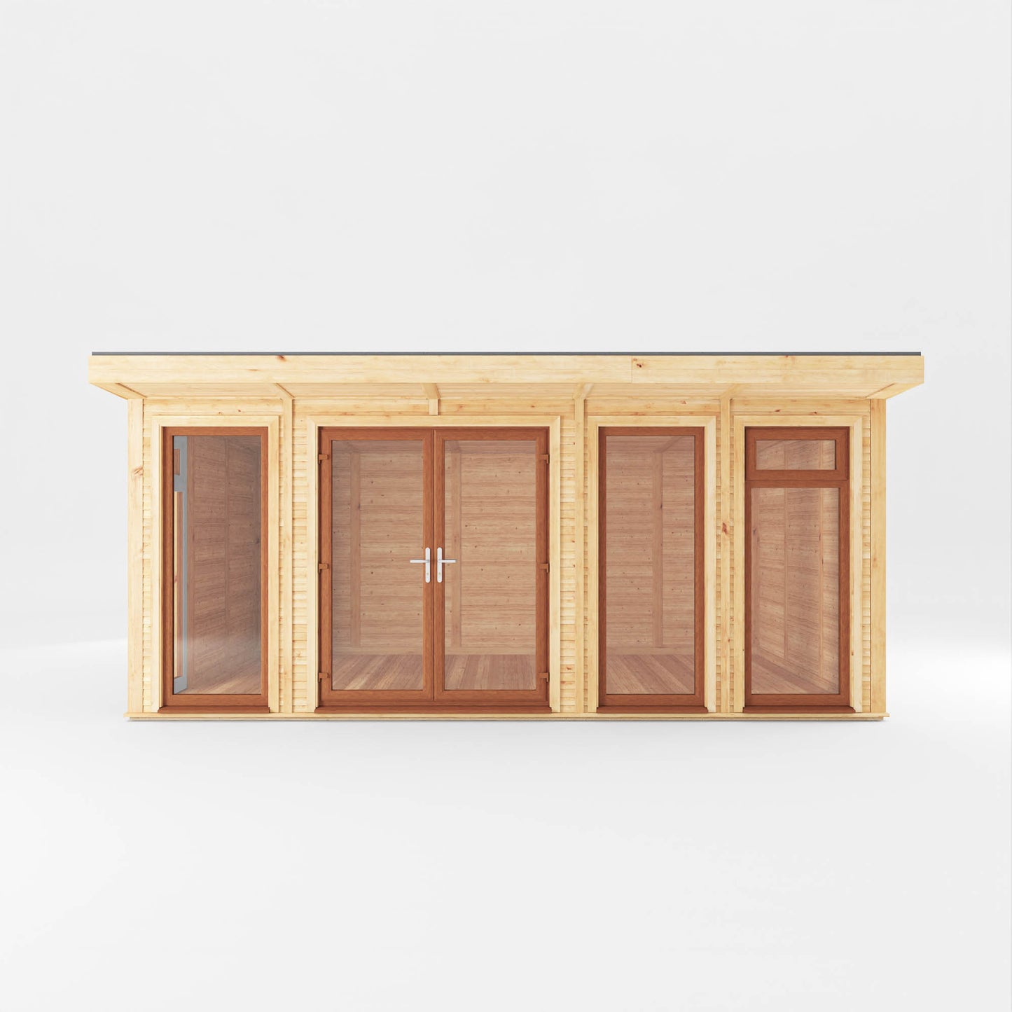 Mercia Sherwood Edwinstowe 5mx3m Insulated Garden Room - (UPVC Windows & Doors) - Oak