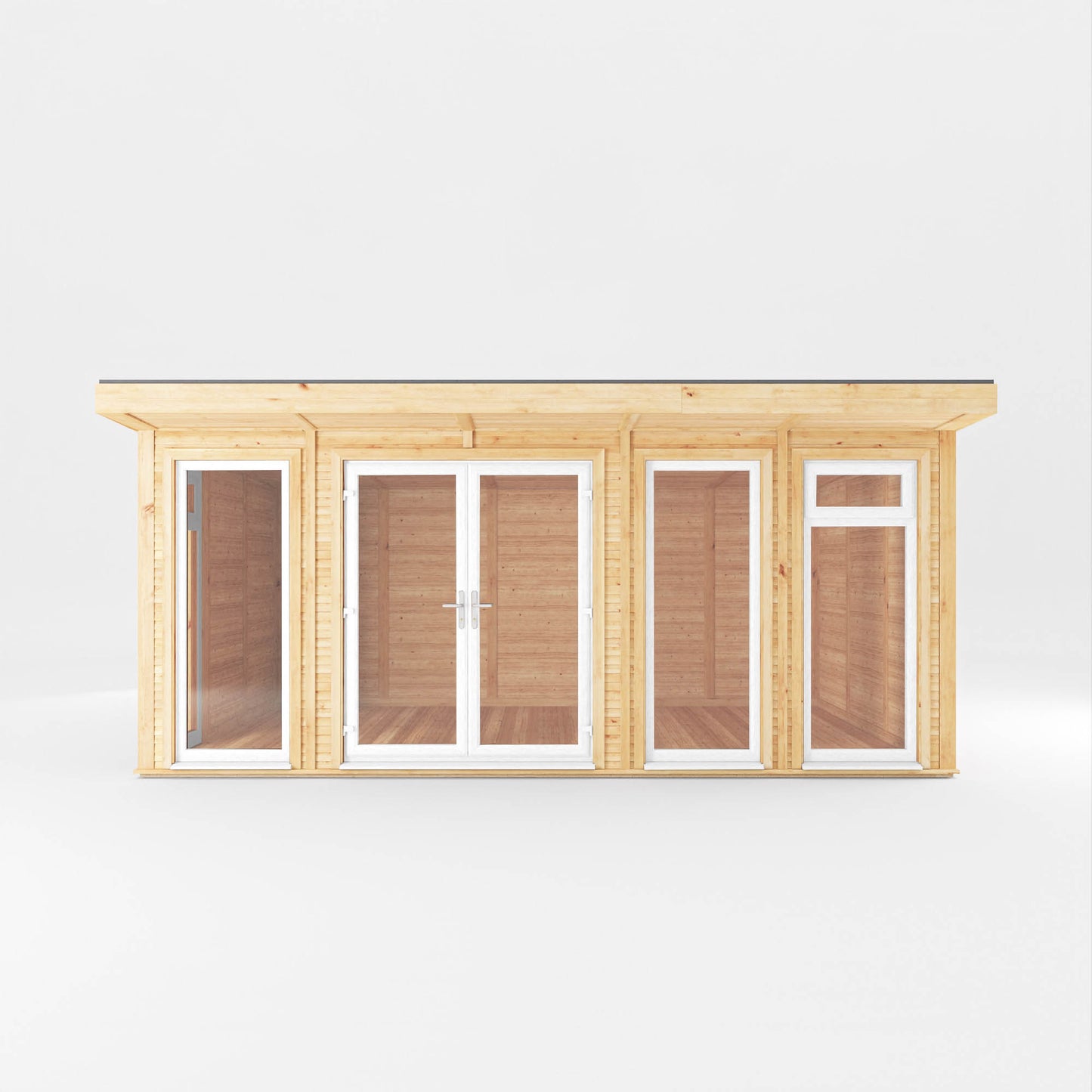 Mercia Sherwood Edwinstowe 5mx3m Insulated Garden Room - (UPVC Windows & Doors) - White